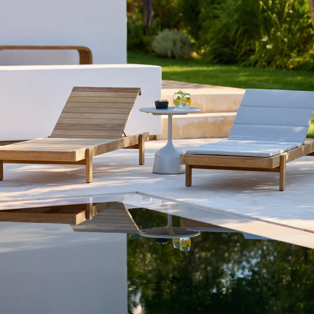 Vista aurinkotuoli, pinottava Teak