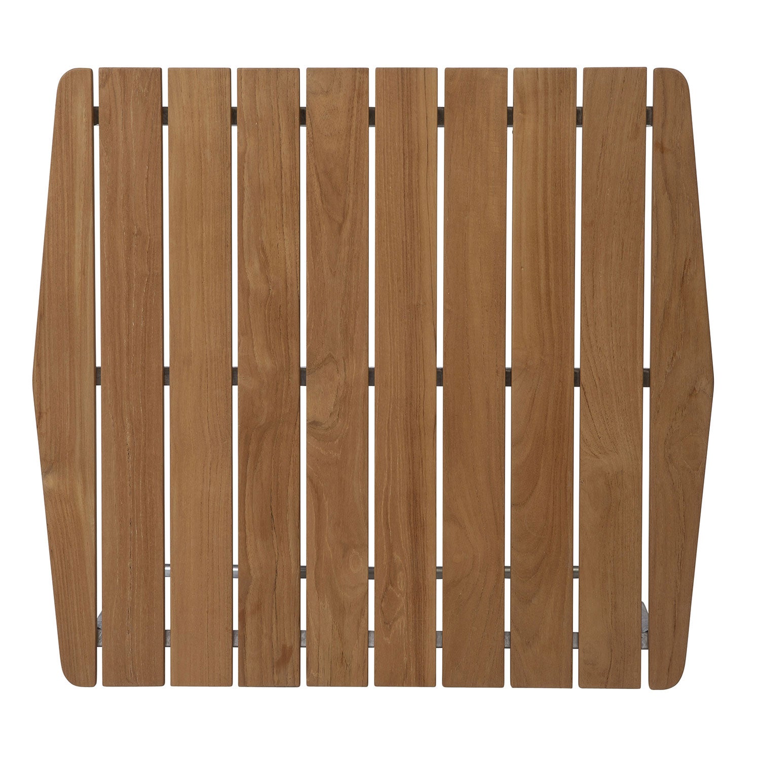 Pöytä B31 84 käsittelemätön tiikki / kuumasinkitty runko Grythyttan Stålmöbler