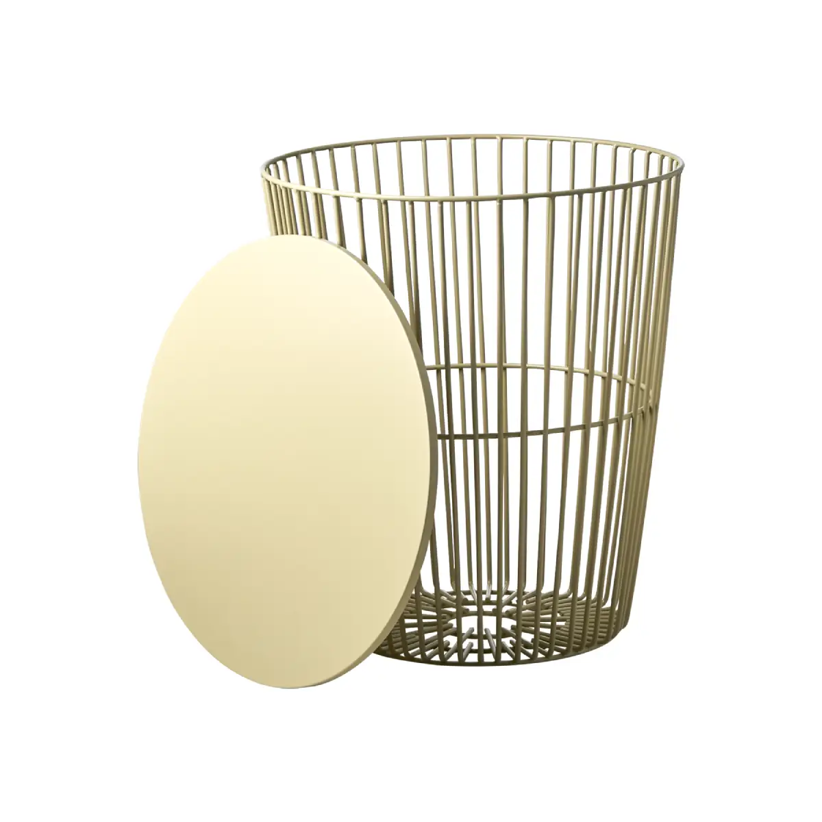 MARSTRAND Sohvapöytä/kori Beige Ø40xH45 cm