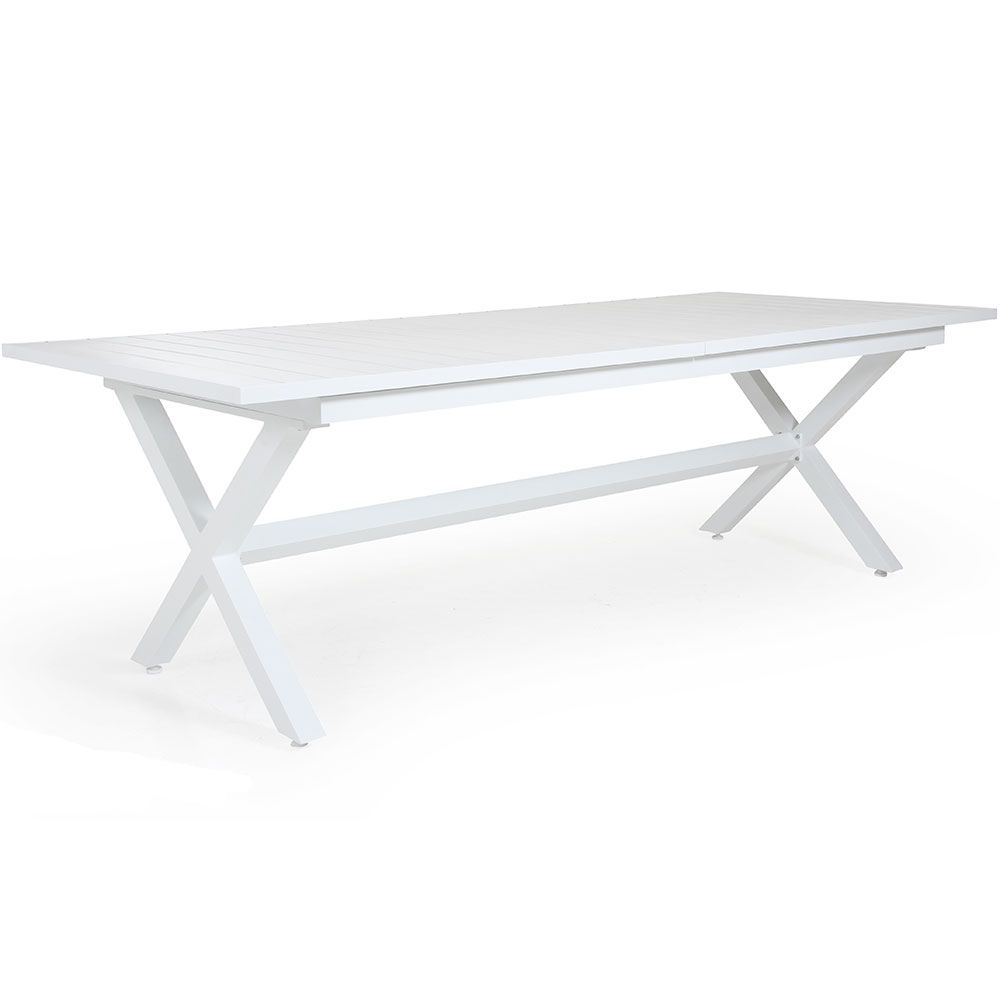 Brafab Hillmond pöytä 100 x 240-310 cm valkoinen Brafab