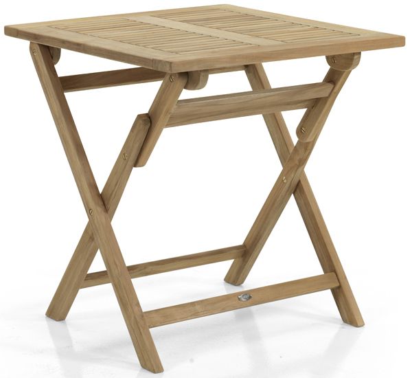 Turin taittopöytä 70 x 70 cm tiikki Brafab