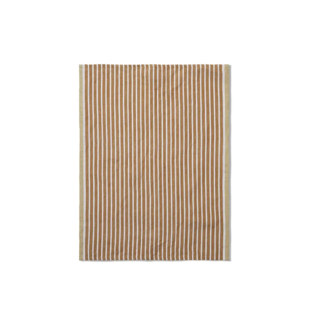 Ferm Living, Keittiöpyyhe Hale Golden Brown/Silver Fern