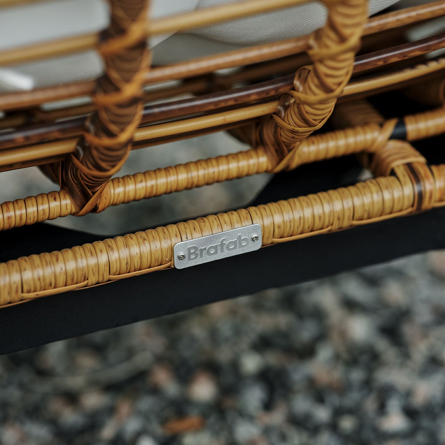 Covelo lounge-nojatuoli luonnonvärinen/valkoinen Brafab