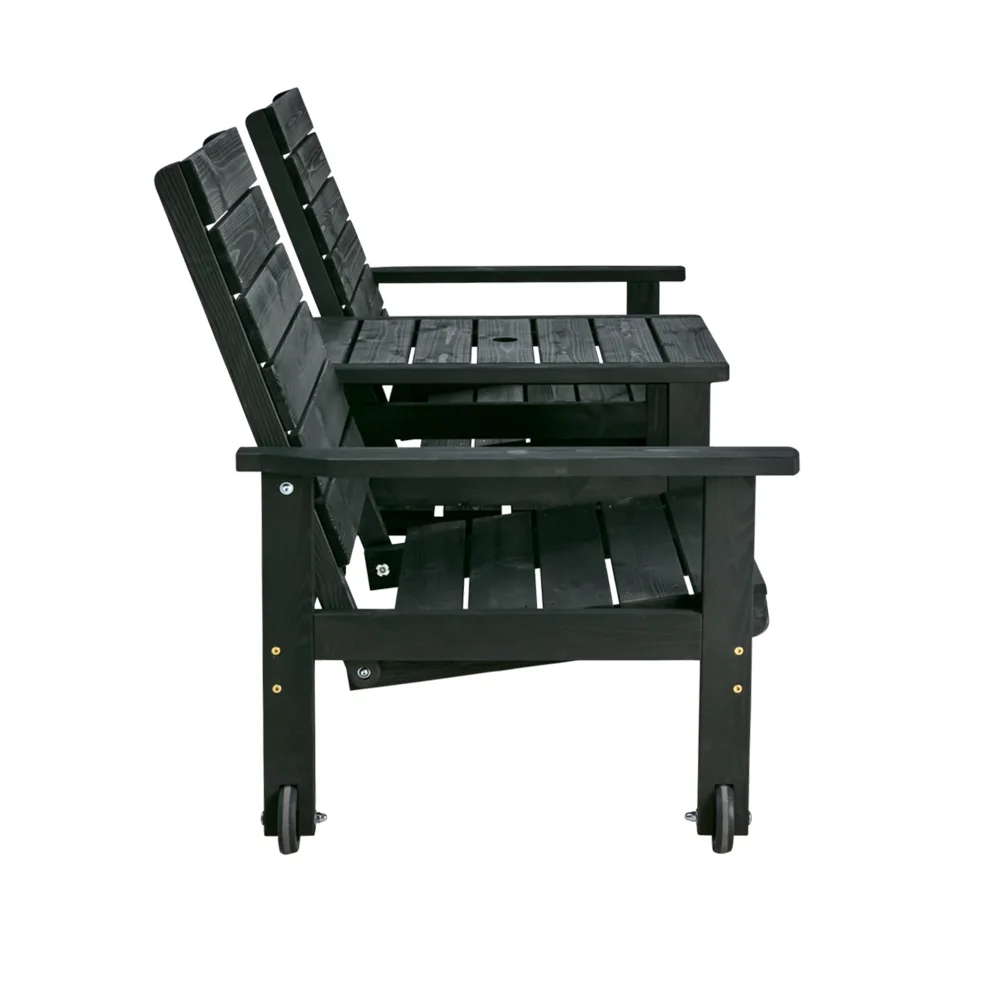 DU o JA 2-istuttava sohva Musta