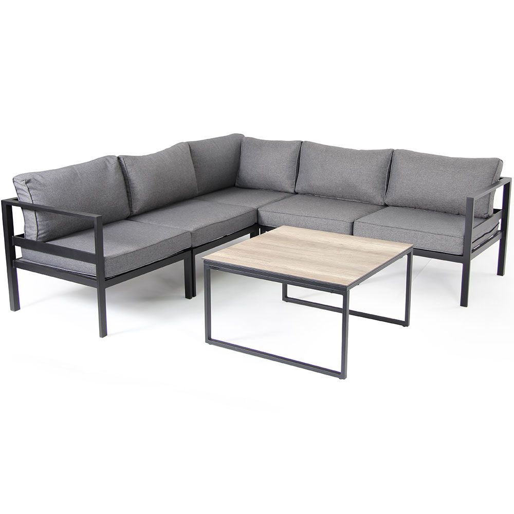 Leone kulmaosa Musta/Harmaa Alumiini