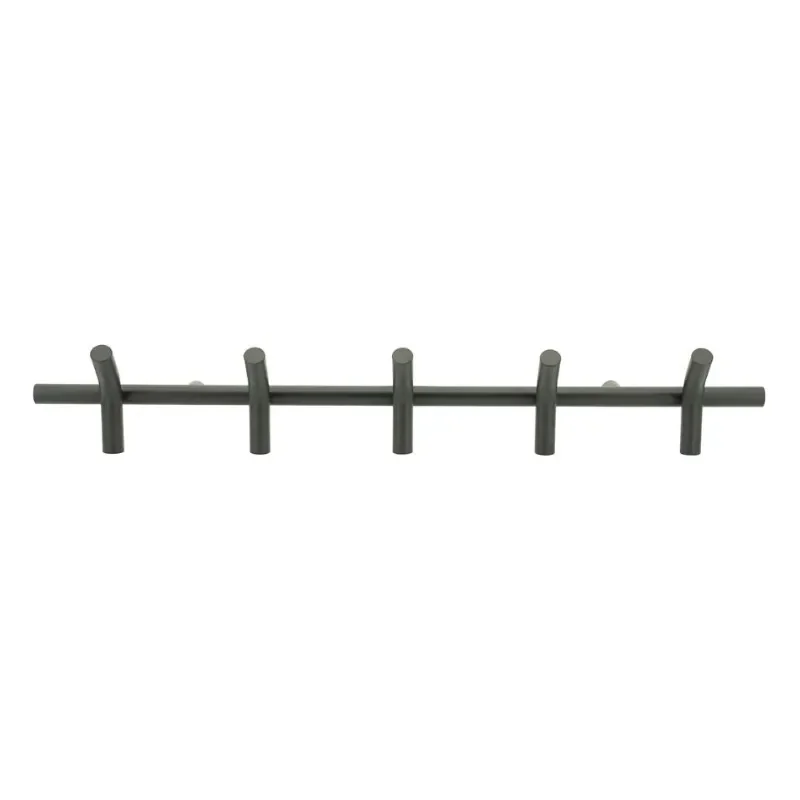 Wall coat rack Matto 5 - black 88x14x11,5 cm