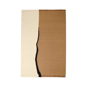 Soil Kelim Matto 170x240 cm- Dark Sand/Off-white