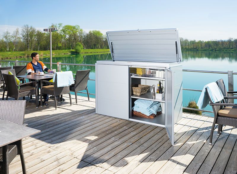 Highboard säilytyslaatikko 200 cm quartzgrå