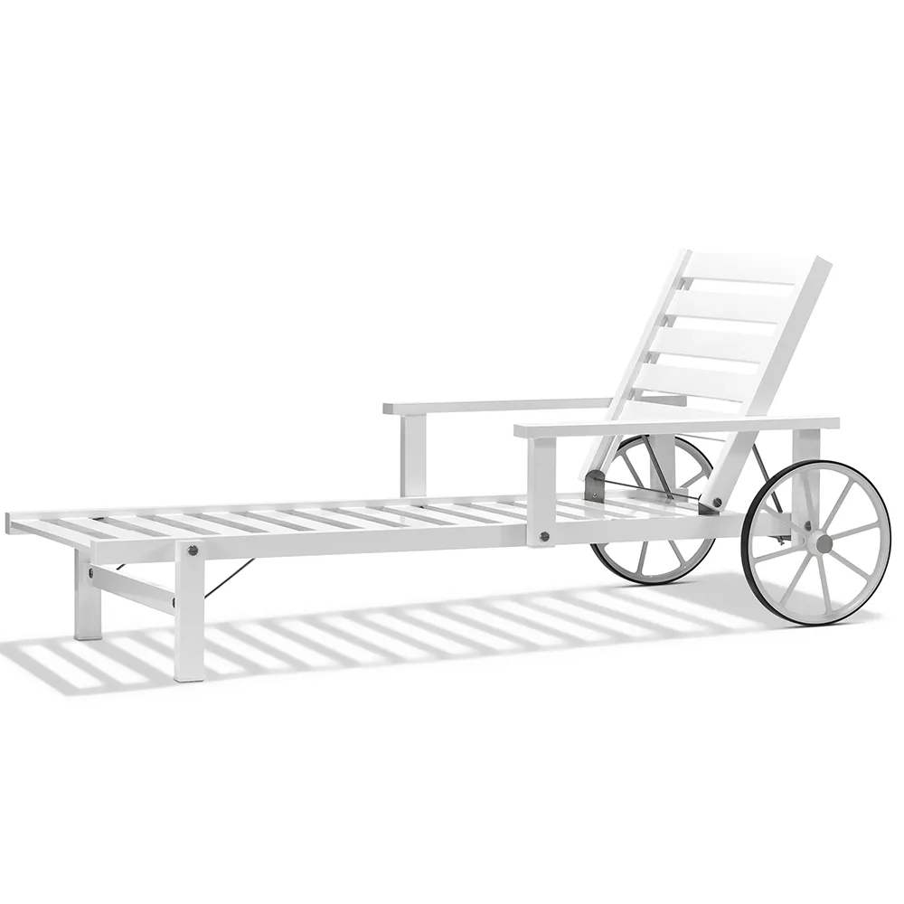 Aurinkovuotee kanssa käsinoja Alumiini valkoinen 