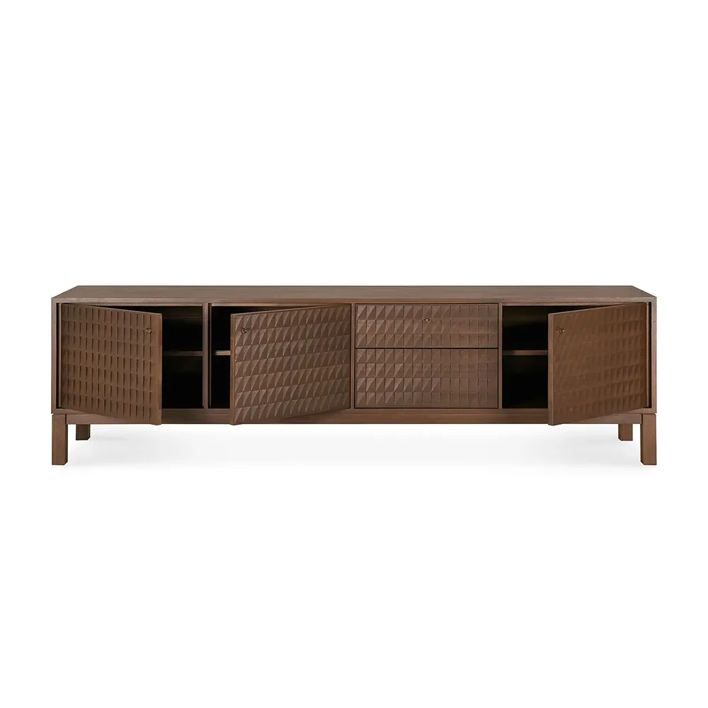 TV-taso tiikistä Sono Light Brown L212 cm
