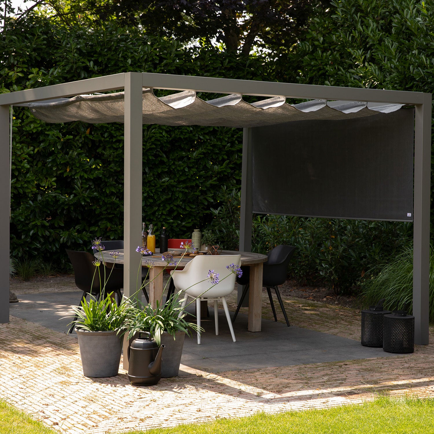 Coolfit aurinkopurje harmonikka 200x500cm harmaa