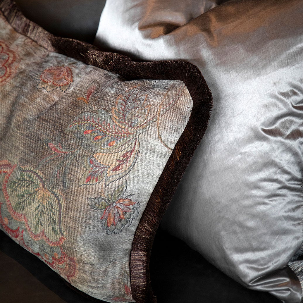 Miralago Flower Taupe tyynynpäällinen Fringe 50 x 50 Artwood