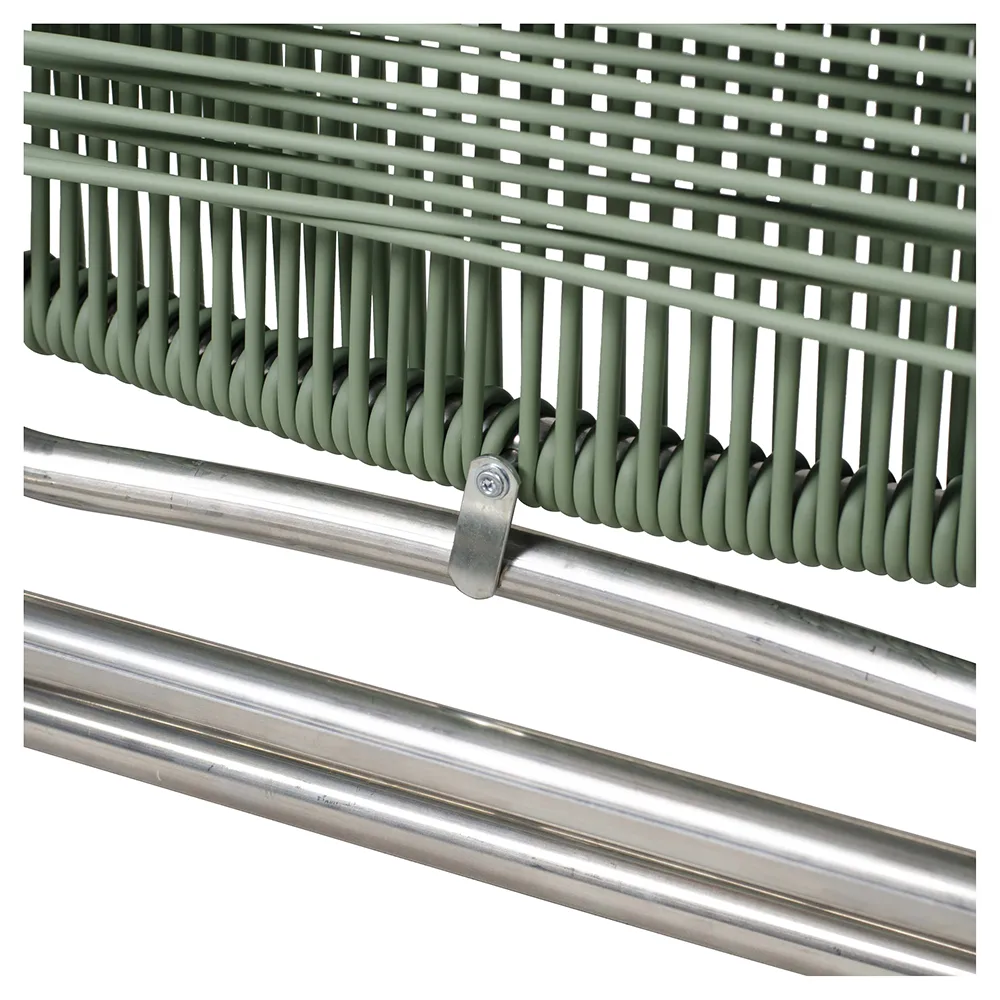 Spaghetti-aurinkotuoli sage green alumiinilla