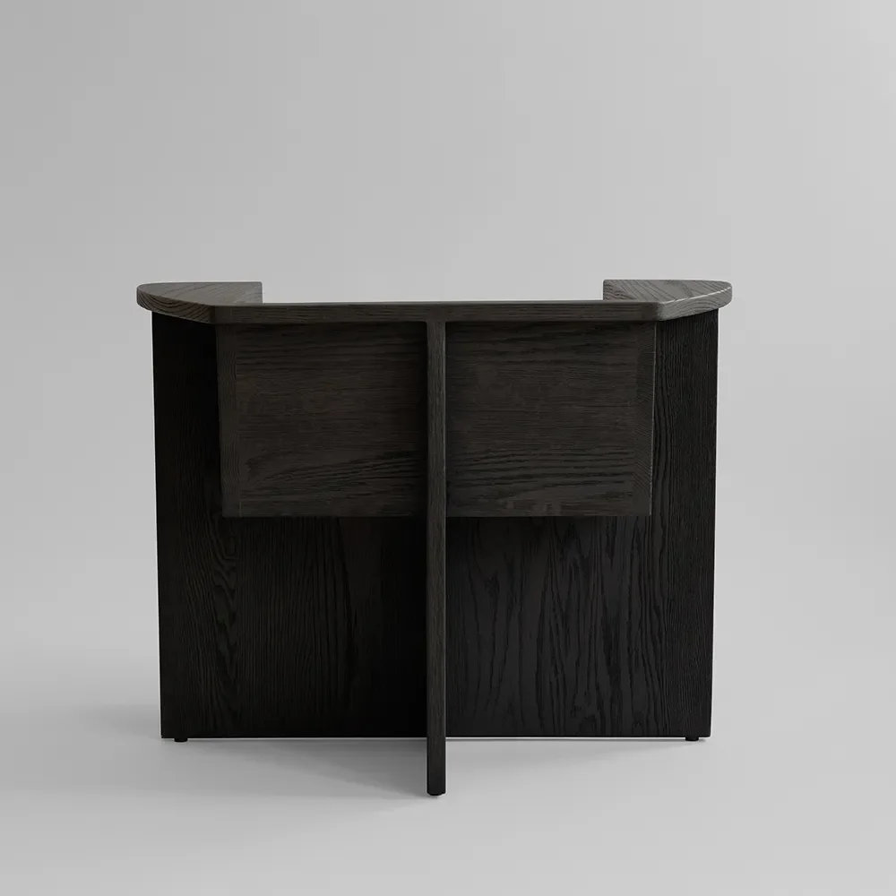 Brutus Lounge -nojatuoli - Kahvimainen musta tammi