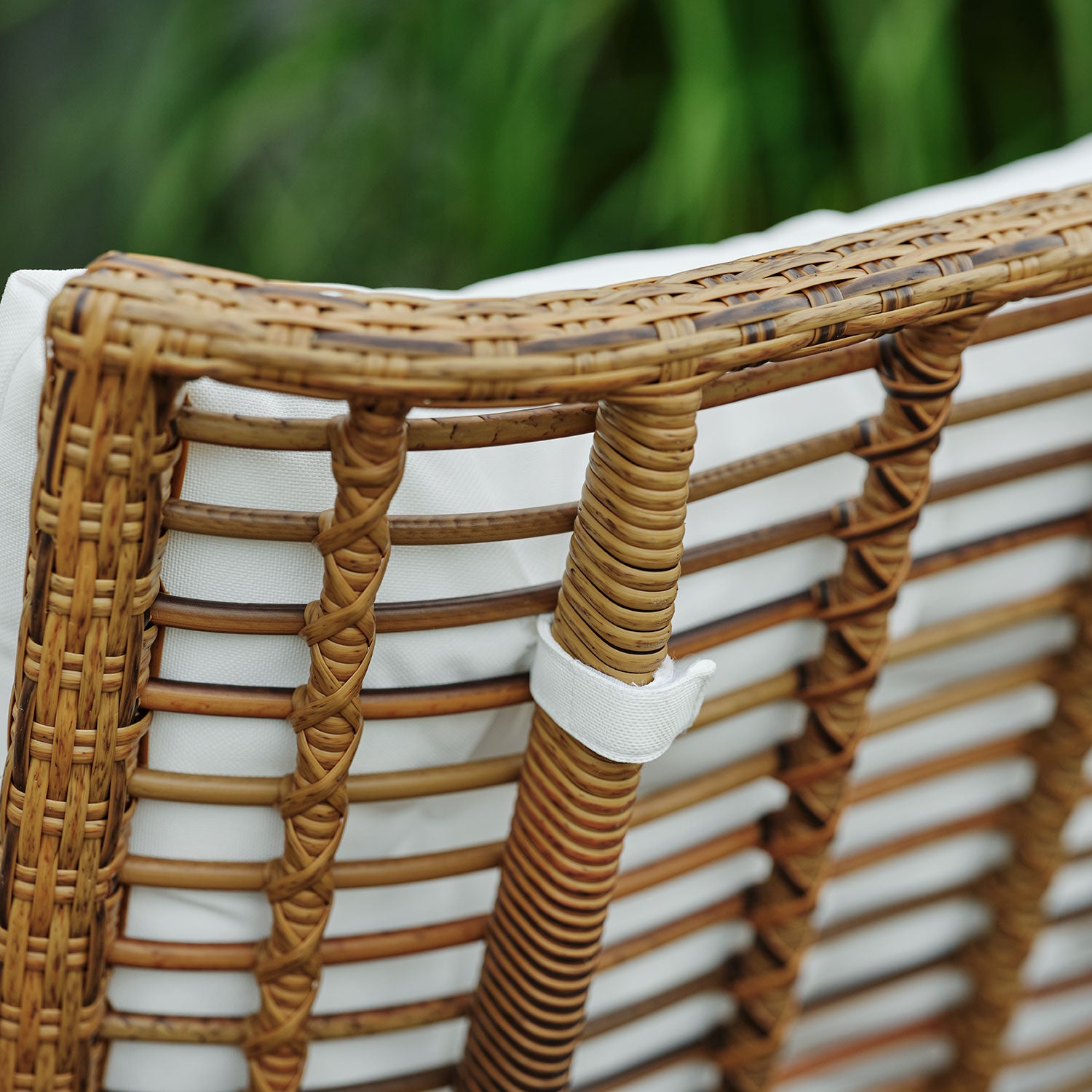 Covelo lounge-nojatuoli luonnonvärinen/valkoinen Brafab