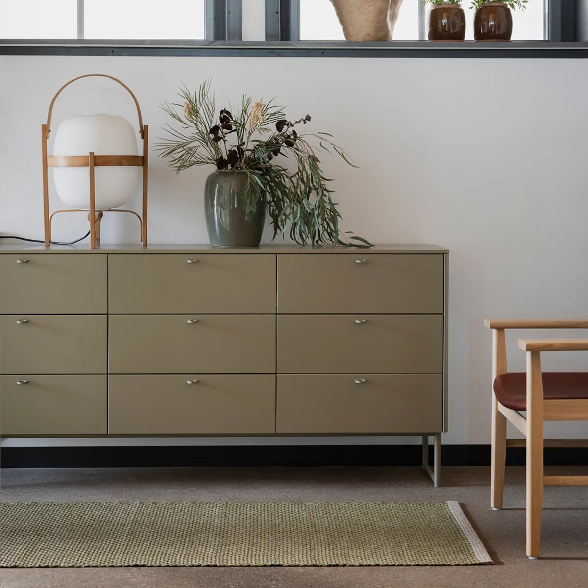 Pestävä Muovimatto NILS Dark Olive 70x120 cm