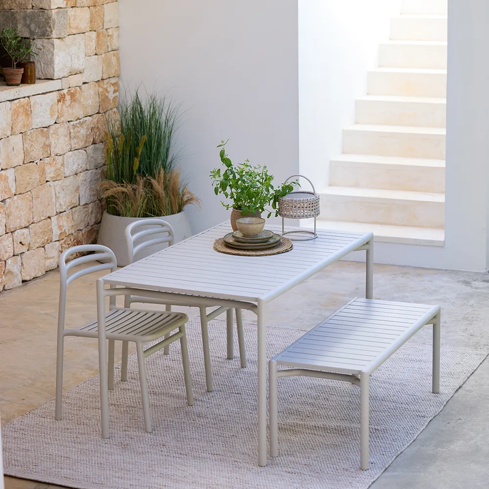 Bliss sohvapöytä/penkki Sand, aluminium