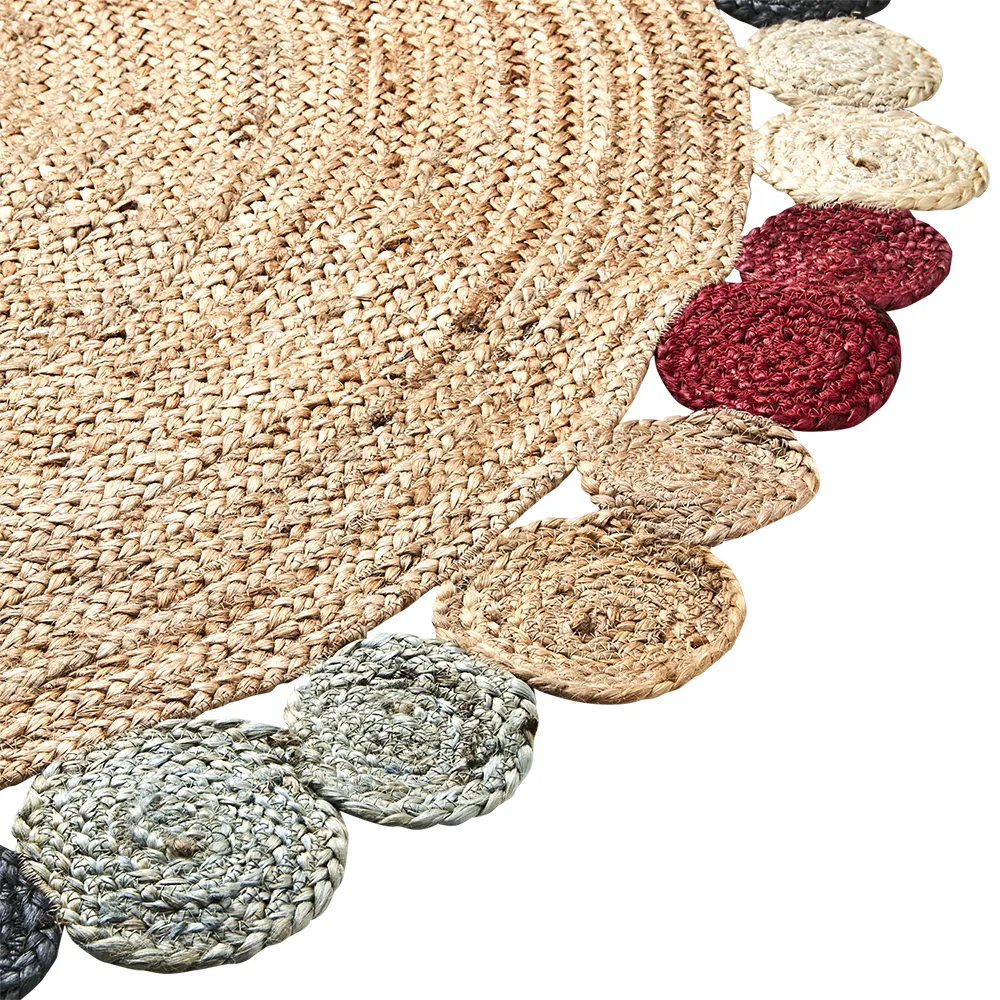 JUNI matto luonnon/monivärinen Ø150 cm