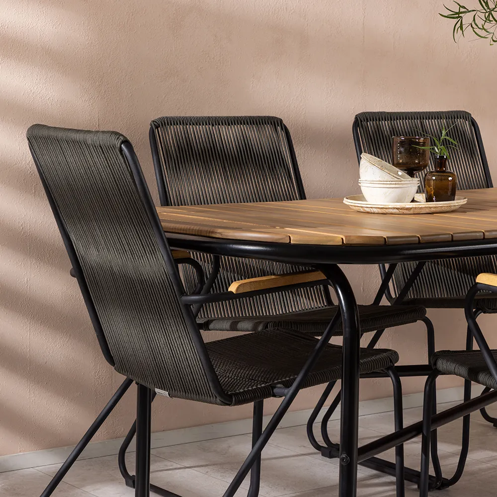 Bois ruokapöytätuoli tummanharmaa 2 kpl