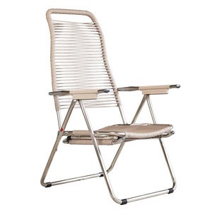 Spaghetti footrest taupe matt alumiini