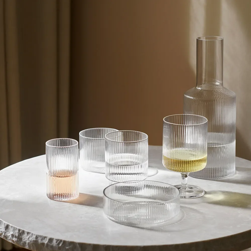 Ripple Serving Bowls - Set of 4 - Clear