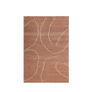Käsinkudottu Matto Juutti Gesso Terracotta 140x200 cm