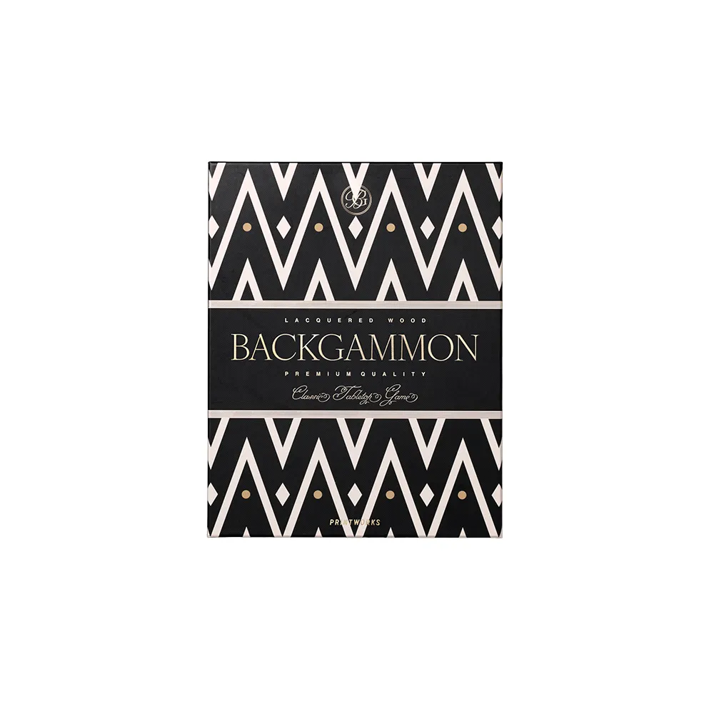 Backgammon Lakattu Black