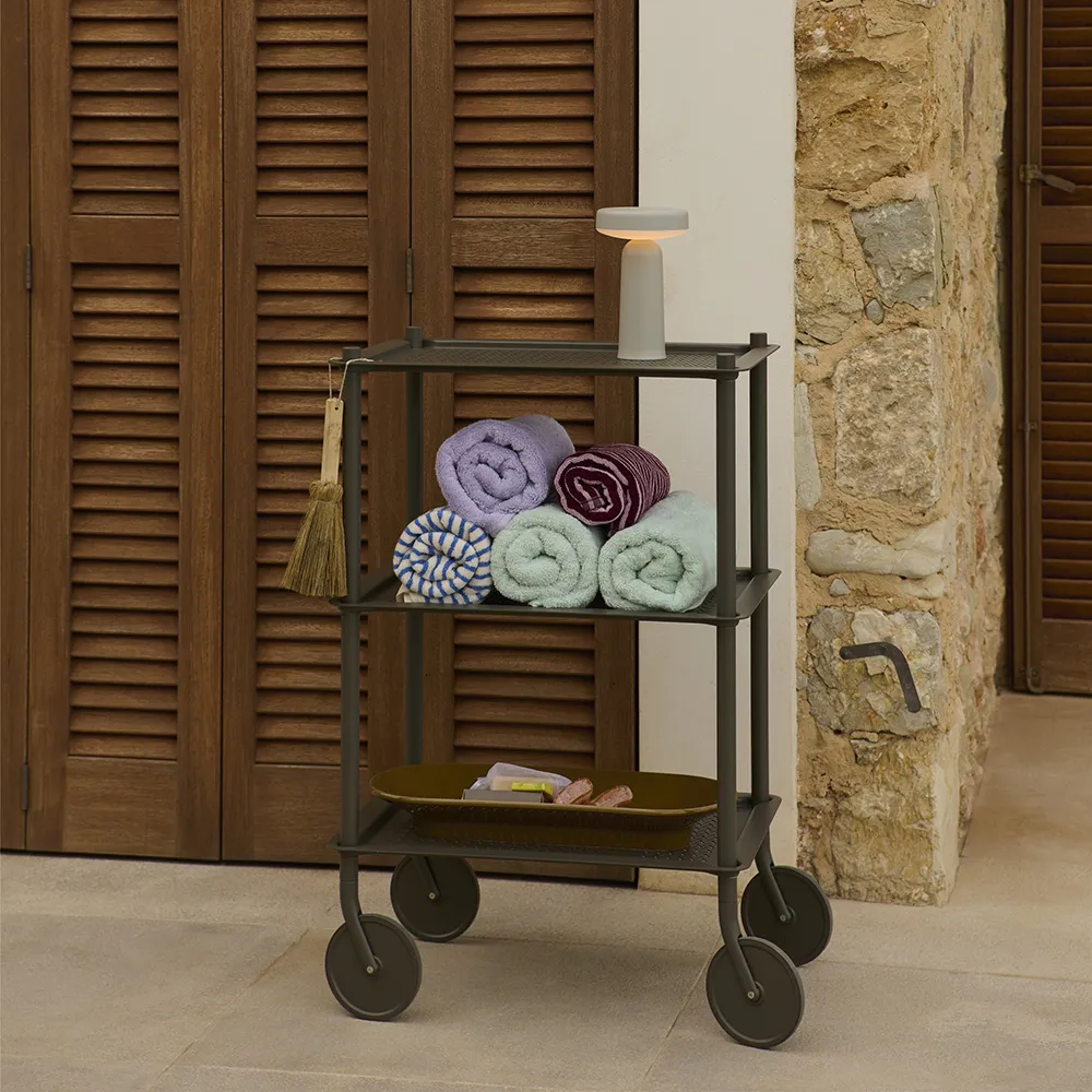 Flow Tarjoiluvaunu 3 kerrosta Blue-Grey 