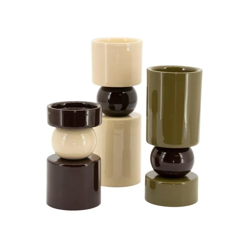 Shapix (set of 3) 9x9x15 cm Rauta Multicolour