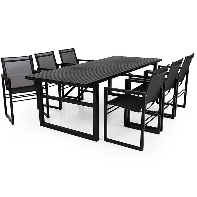 Vevi ruokailuryhmä musta alumiini Braf