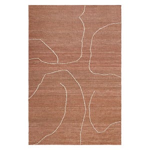 Käsinkudottu Matto Juutti Gesso Terracotta 170x240 cm