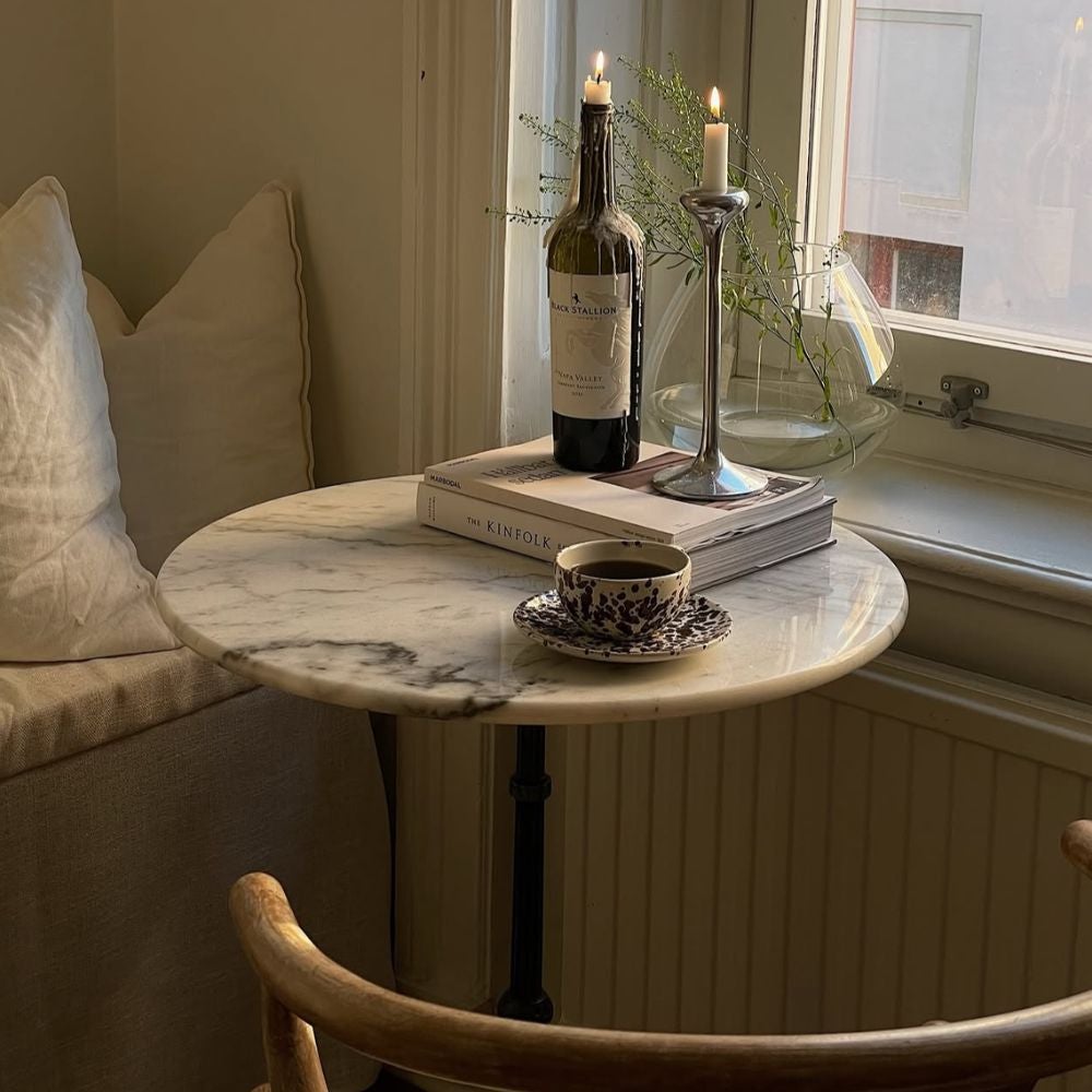 Loire marmoripöytä 60 valkoinen