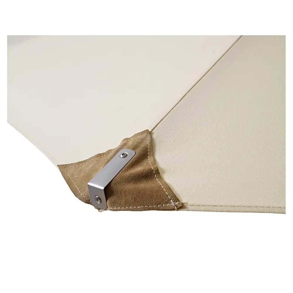 180 cm Parveke-aurinkovarjo valkoinen/tiikki 