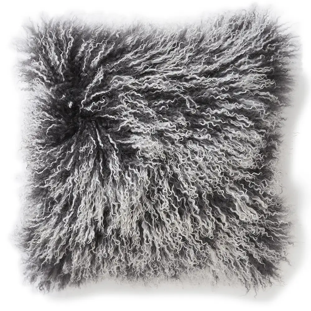Skinnwille Shansi Tyynyliina 45×45 cm Grey Snowtip
