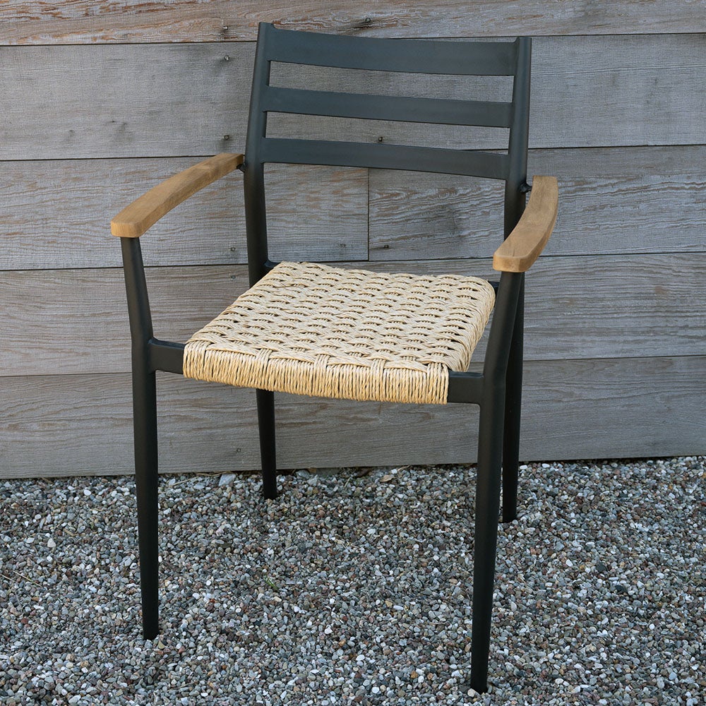 Sandby nojatuoli teak Black