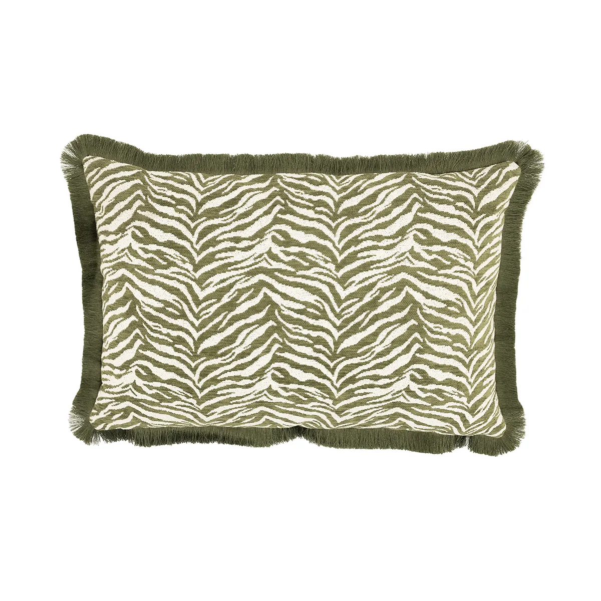 By-Boo, Koristetyyny hapsuilla Tigra Green 40x60 cm
