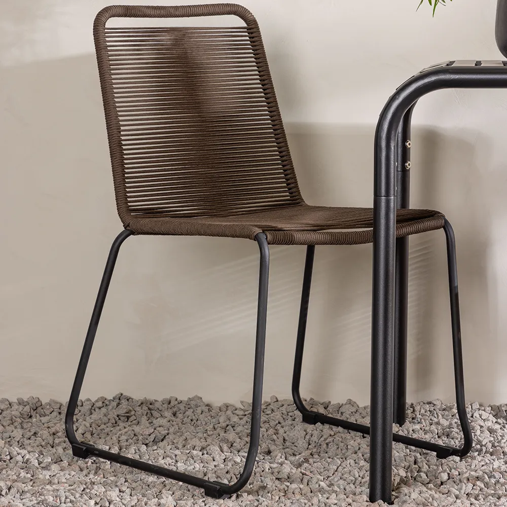 Lindos ruokailutuoli ruskea 2 kpl