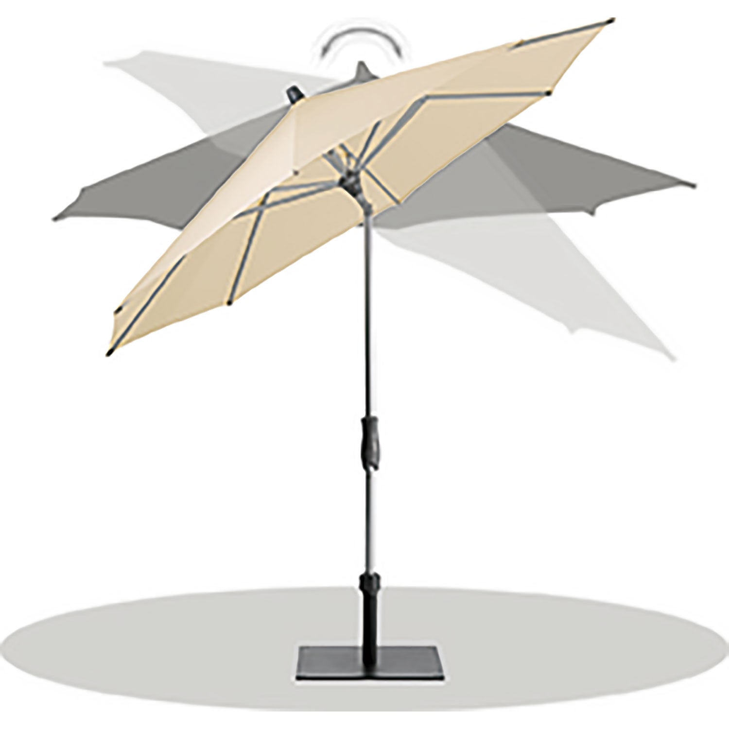 Alu-twist -aurinkovarjo 330 cm kat.2 157 stone grey