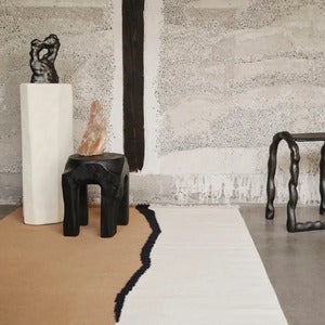 Soil Kelim Matto 200x300 cm- Dark Sand/Off-white