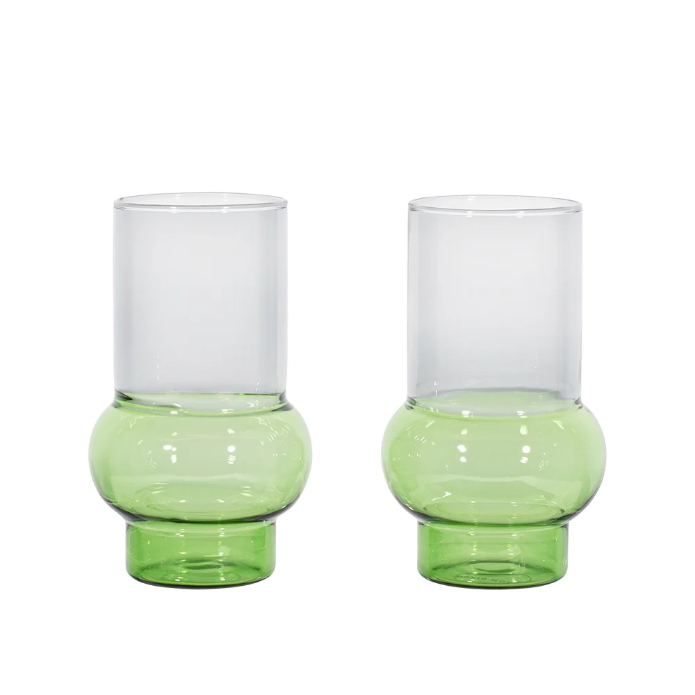  Bump Juomalasit Korkeat Vihreät 2 Pakkaus