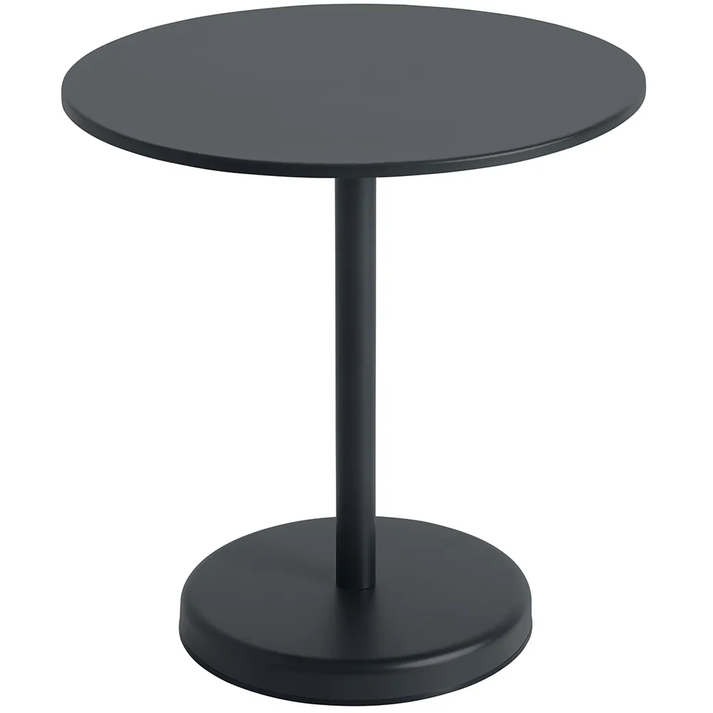 Linear Steel Bistropöytä Ø70 cm Anthracite Black 