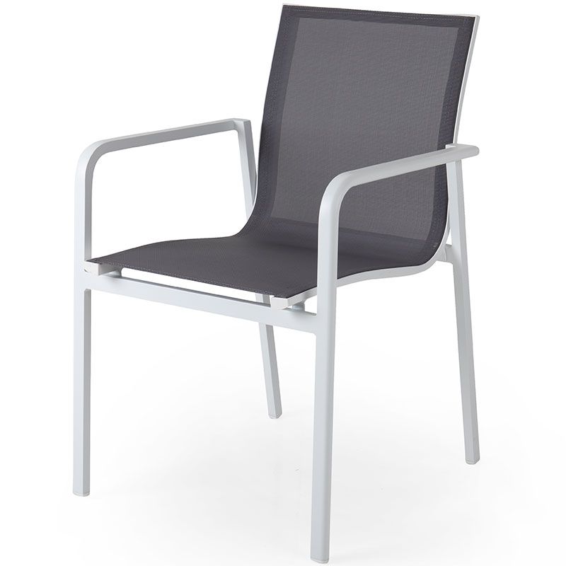 Renoso käsinojallinen tuoli valkoinen / harmaa