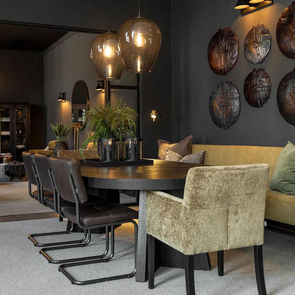 Trent jatkettava ruokapöytä 130-250 x 130 cm musta Artwood