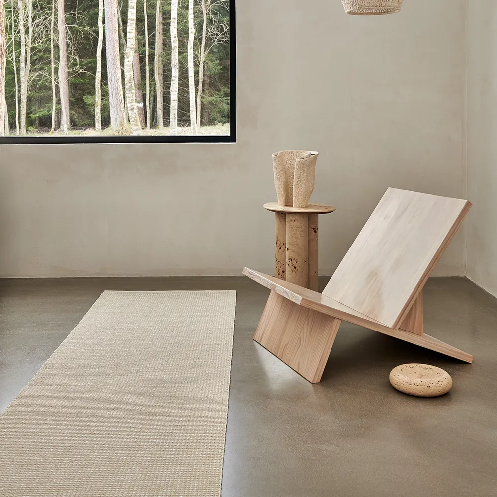 Emm matto 70 x 180 cm Vanilla/White Metallic