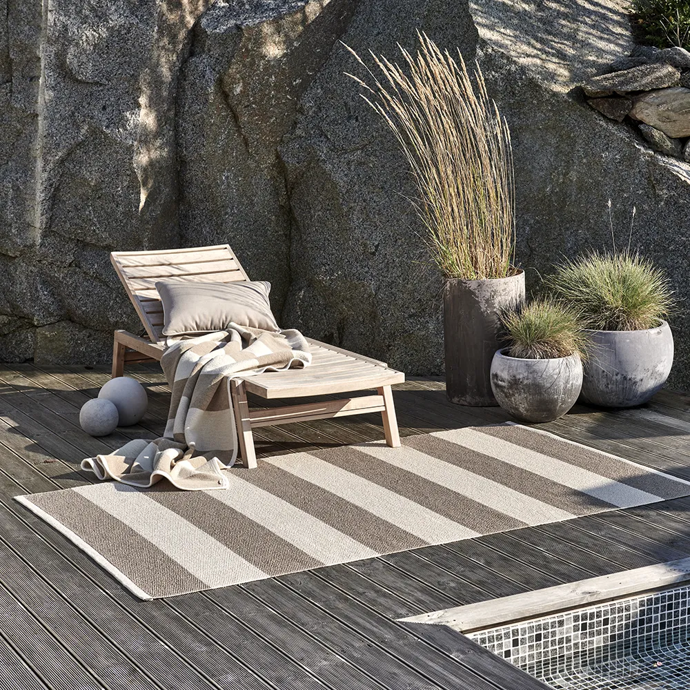 Bob ruudullinen Mud/ Vanilla 140 x 180 cm