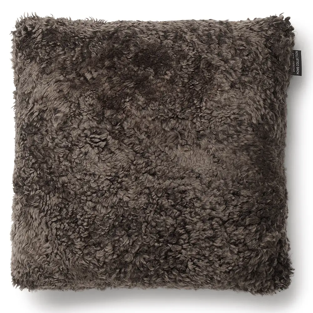 Curly tyynyliina 45x45 cm Dark Brown