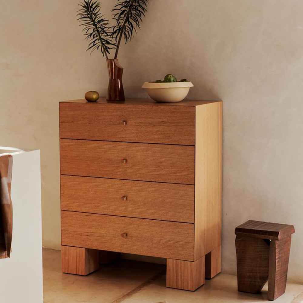  Kuben lipasto 1x4 - Natural Oak Viner