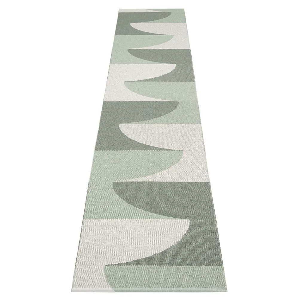 Hill matto Army/Misty Mint/Fossil Grey 70 x 360cm