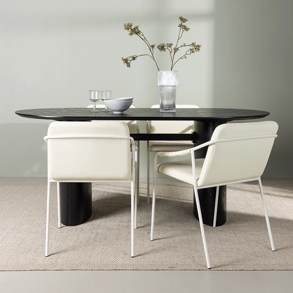 Tvist Ruokailutuoli Beige PU 2 kpl 2 kpl