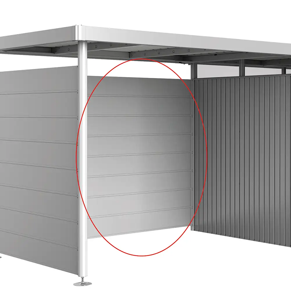 Bakvägg sivukatos koko H2-H5, metallic hopea